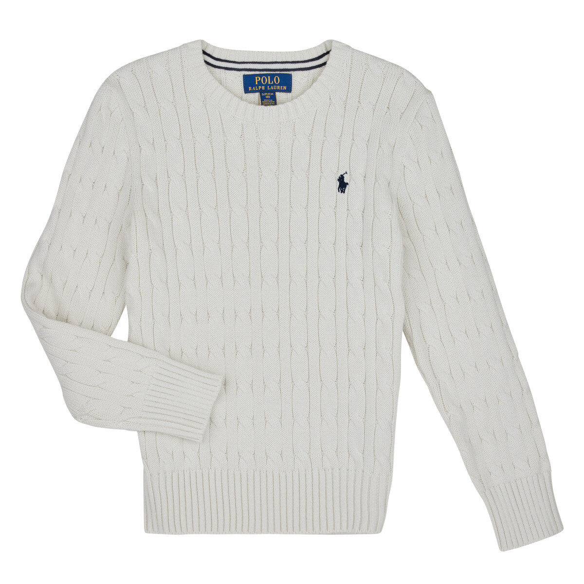 Polo Ralph Lauren  LS CABLE CN-TOPS-SWEATER  Bílá