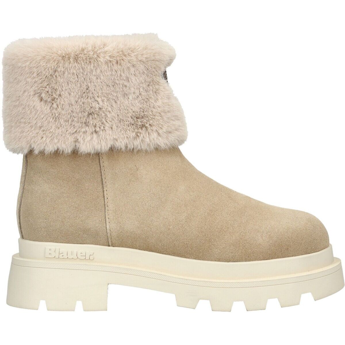 Blauer  Stiefelette  Béžová