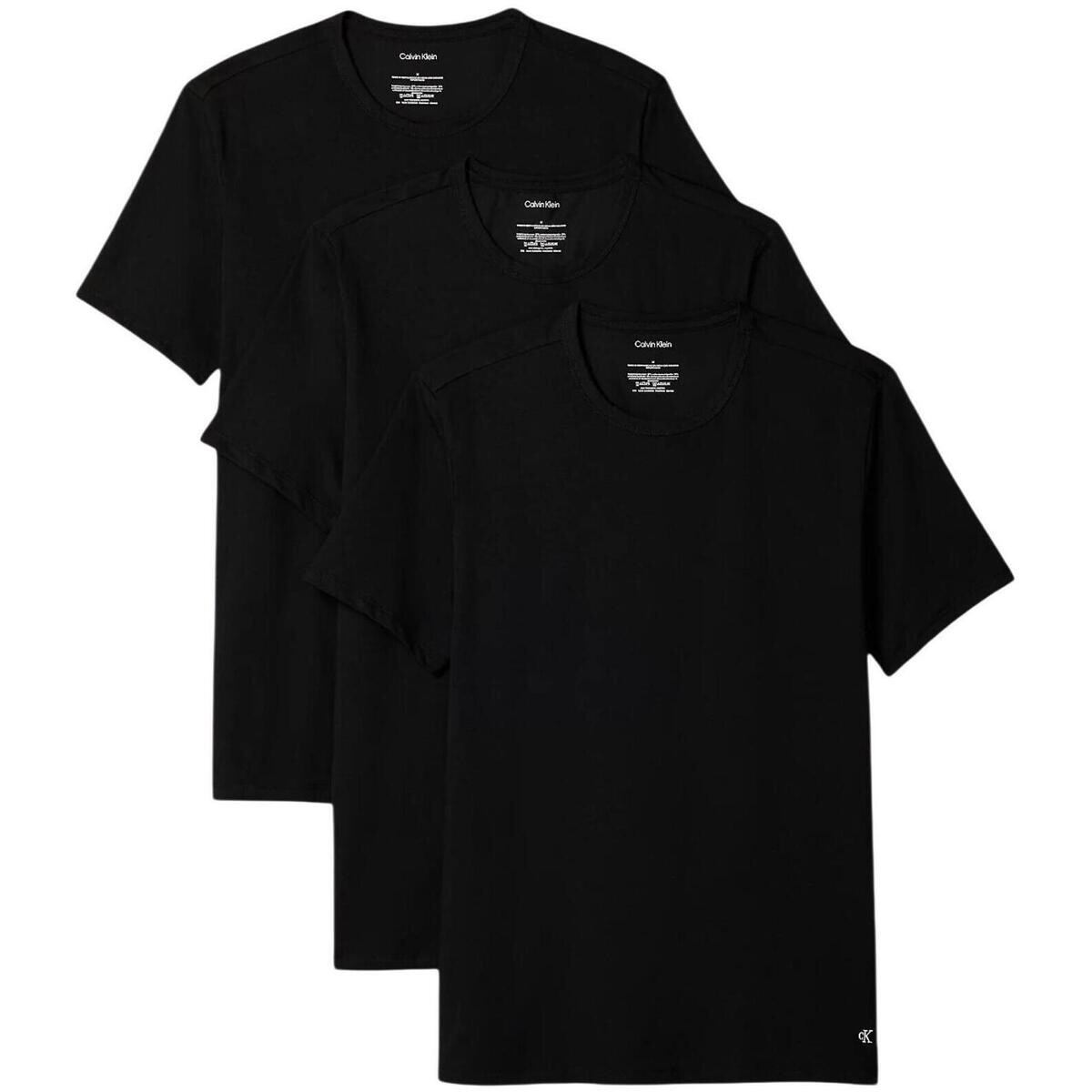 Calvin Klein Jeans  S/S CREW NECK 3PK LV00NB4185  Černá