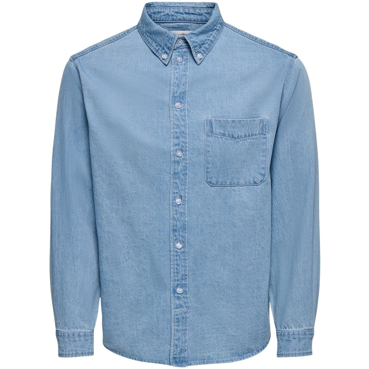 Only & Sons   Onsorson Regular Yfm Dnm Shirt Noos 22036600  Modrá