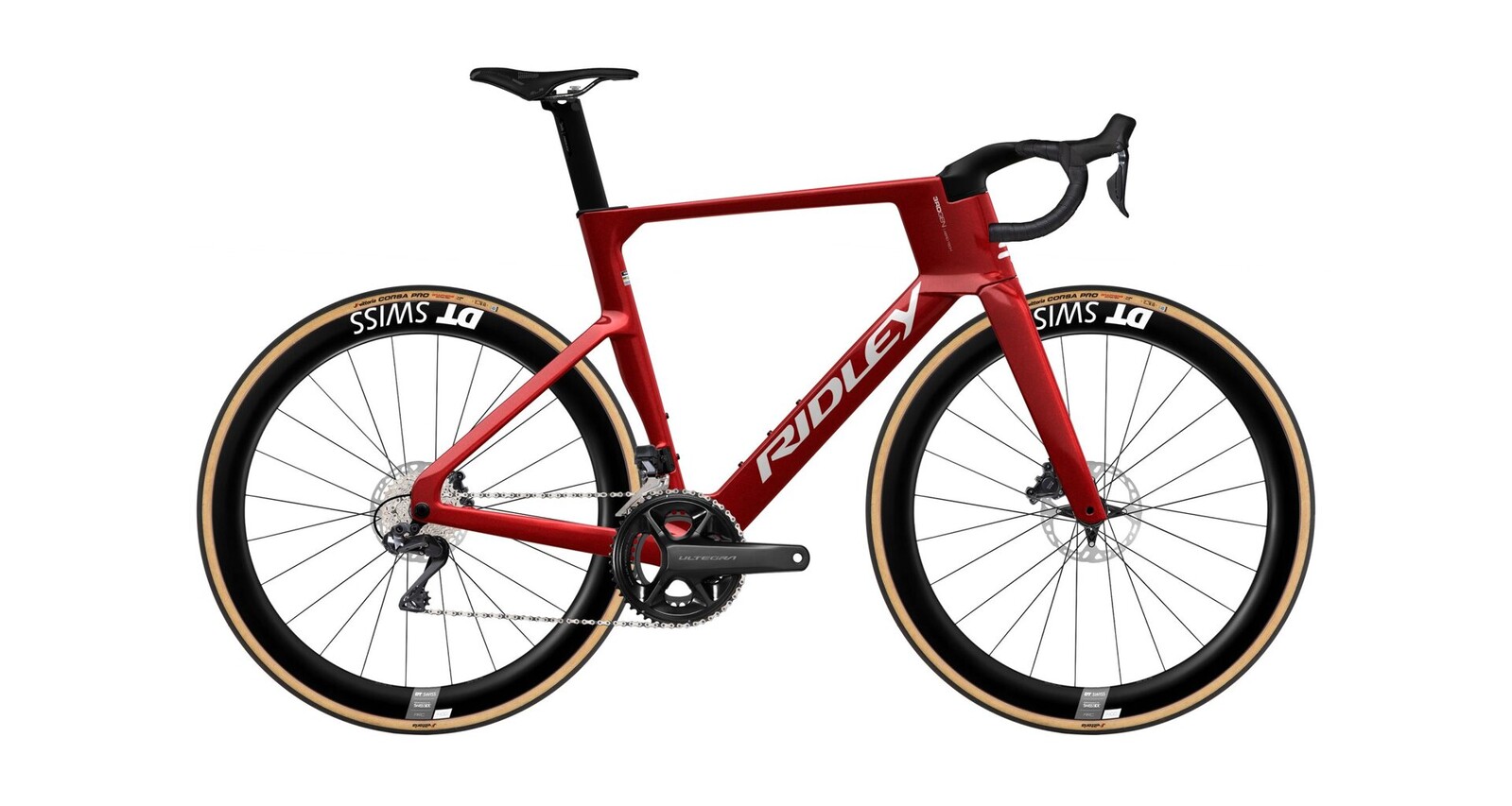 Ridley Noah Fast Shimano Ultegra Di2 - Candy Red Metallic / Black / White Velikost: S