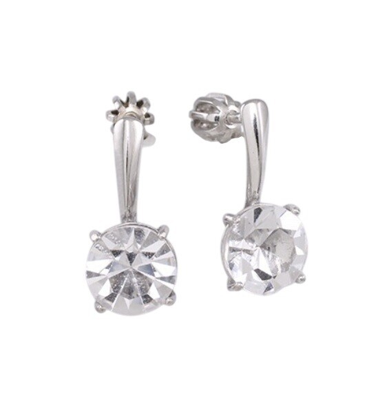 Soliter Visací stříbrné náušnice s čirým zirkonem 438 001 01787 14
