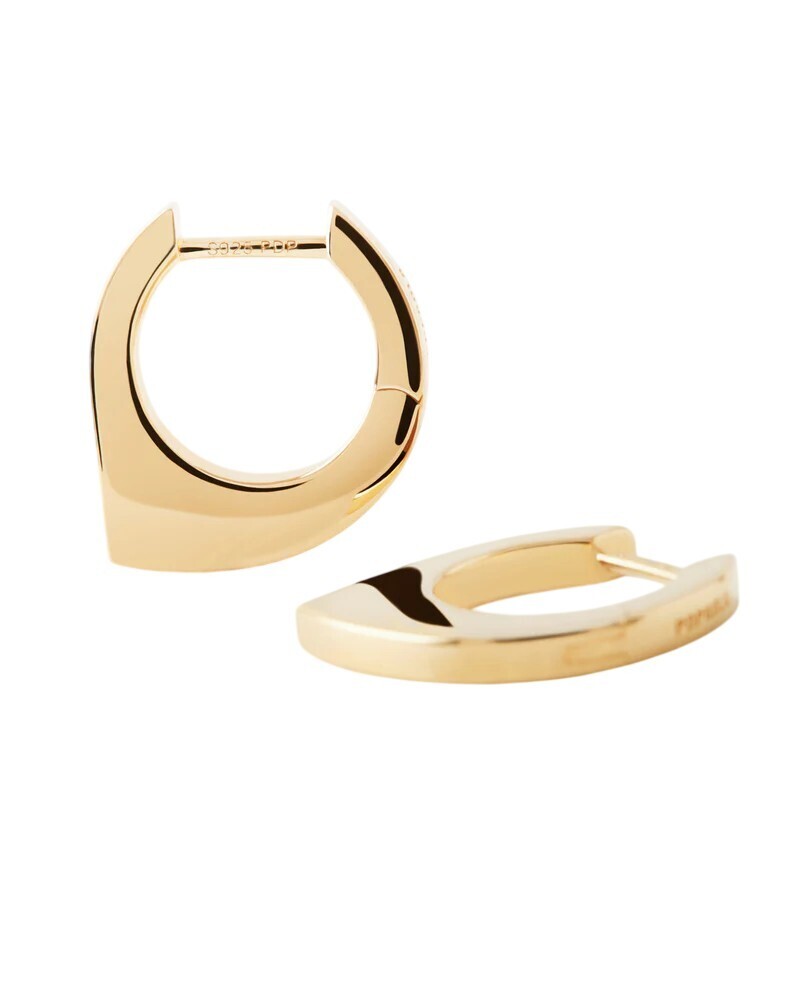 PDPAOLA Originální pozlacené náušnice Oda Hoops AR01-G20-U