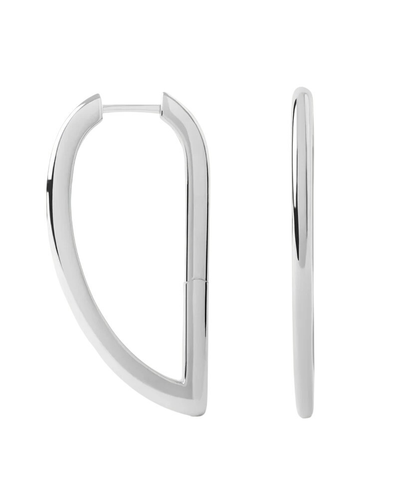 PDPAOLA Stříbrné designové náušnice Vento Hoops AR02-G31-U