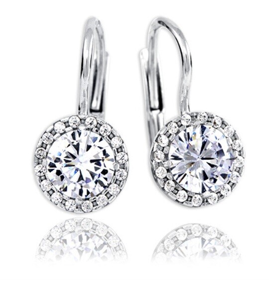 Soliter Slušivé náušnice z bílého zlata se zirkony 239 001 00990 07