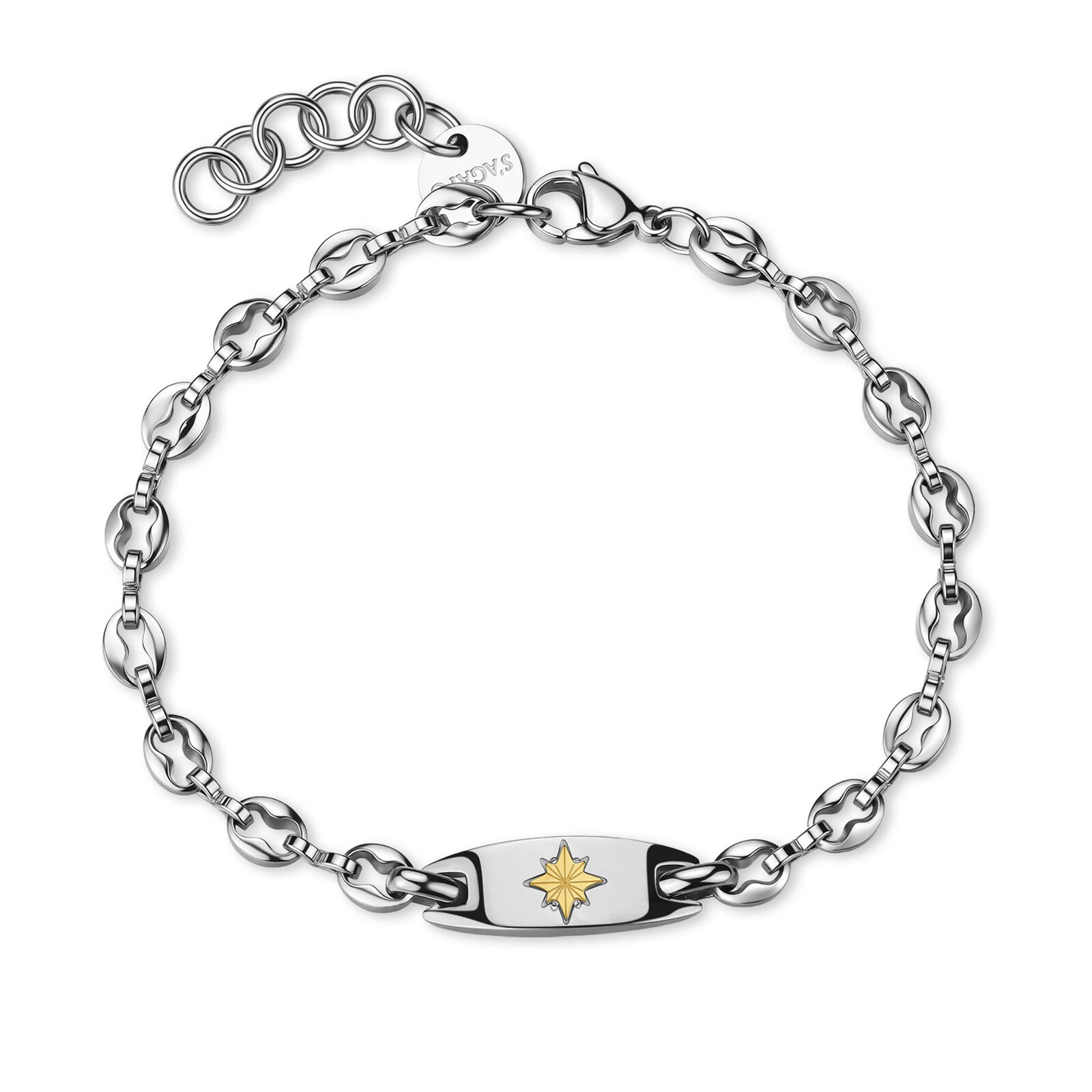 S'Agapõ Pánský ocelový bicolor náramek Větrná růžice Titan STI23