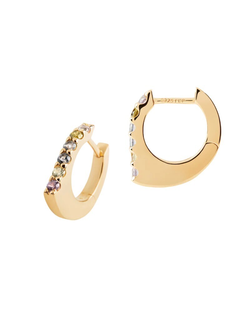 PDPAOLA Slušivé pozlacené náušnice Oda Hoops AR01-G18-U