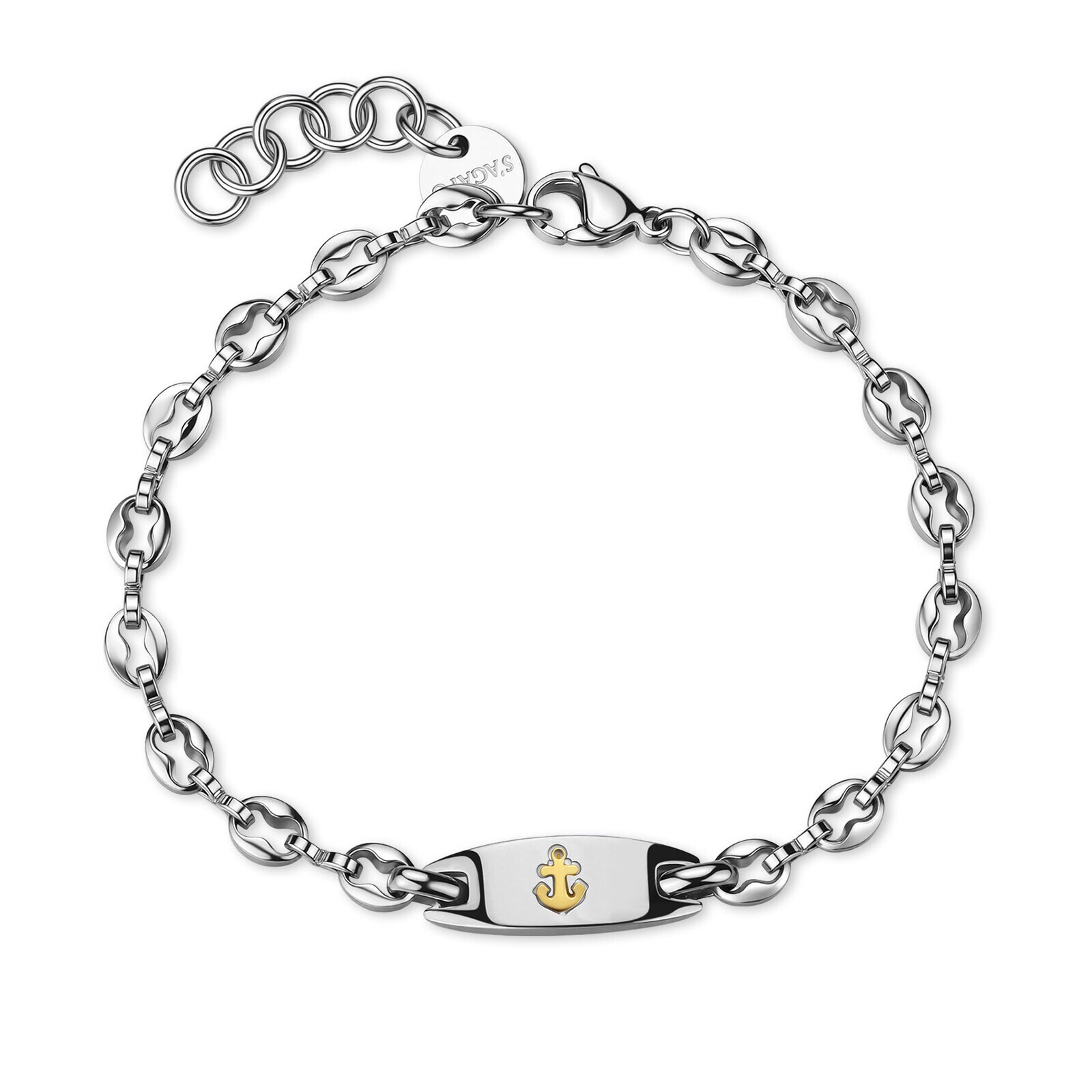 S'Agapõ Pánský ocelový bicolor náramek Kotva Titan STI24