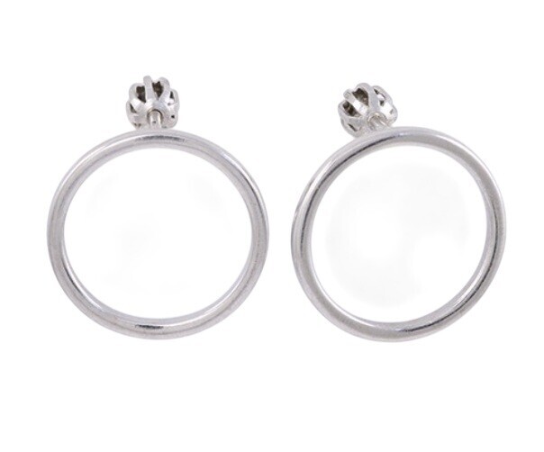 Soliter Slušivé stříbrné náušnice Kruhy 431 001 02820 04