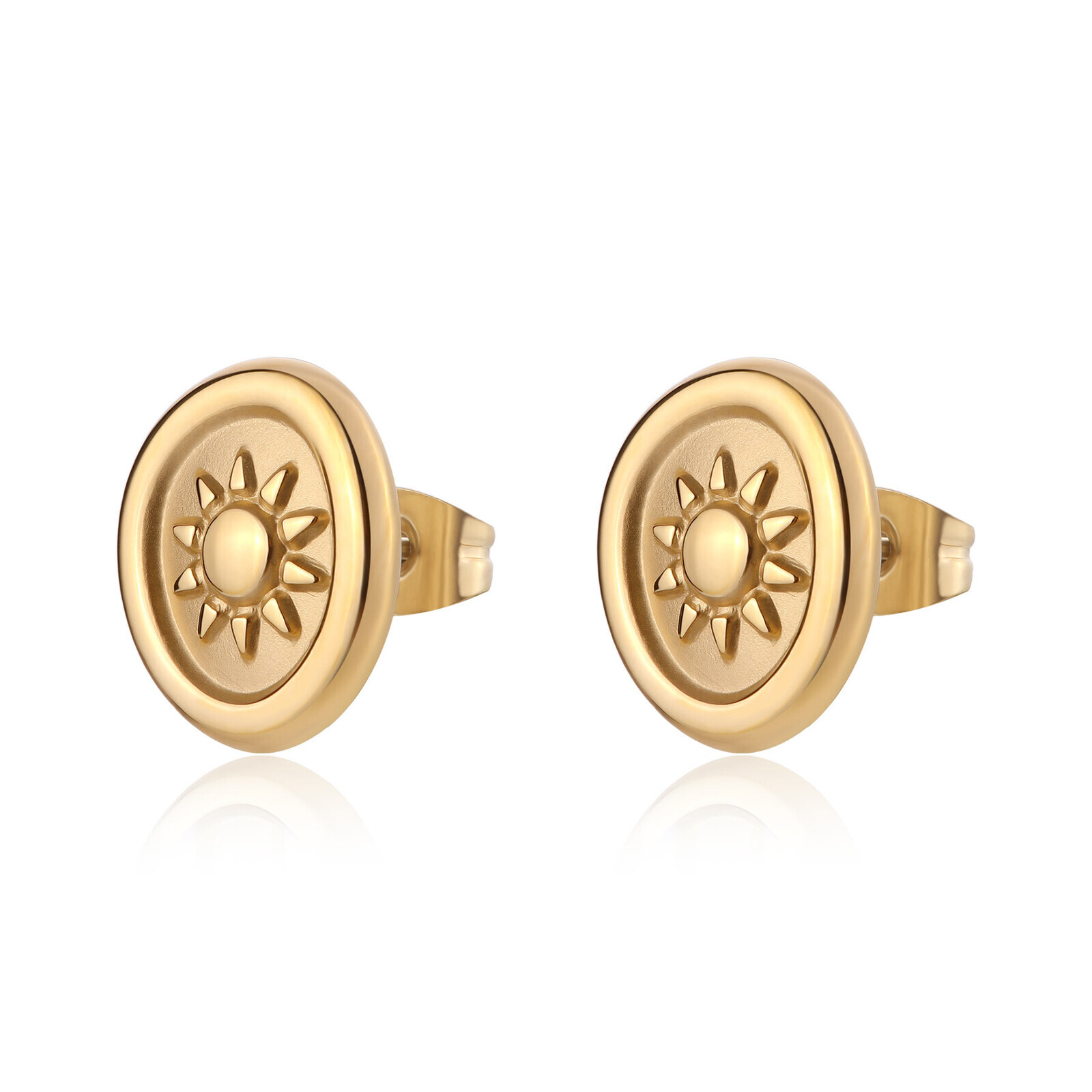 S'Agapõ Pozlacené pecky z oceli Sluníčko Feelings SFE22