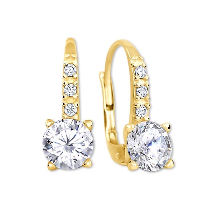 Soliter Třpytivé pozlacené náušnice s krystaly 436 001 00480 05