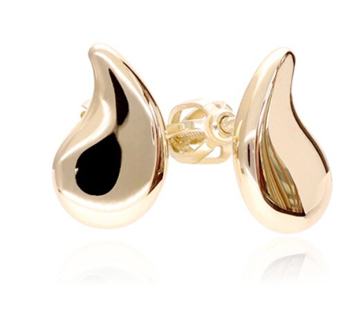 Soliter Pozlacené peckové náušnice Kapka 431 001 02870 05