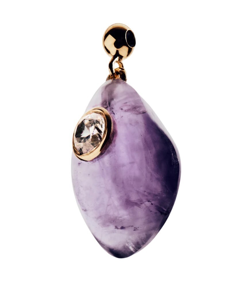 PDPAOLA Pozlacený přívěsek s ametystem a zirkonem CH01-260-U