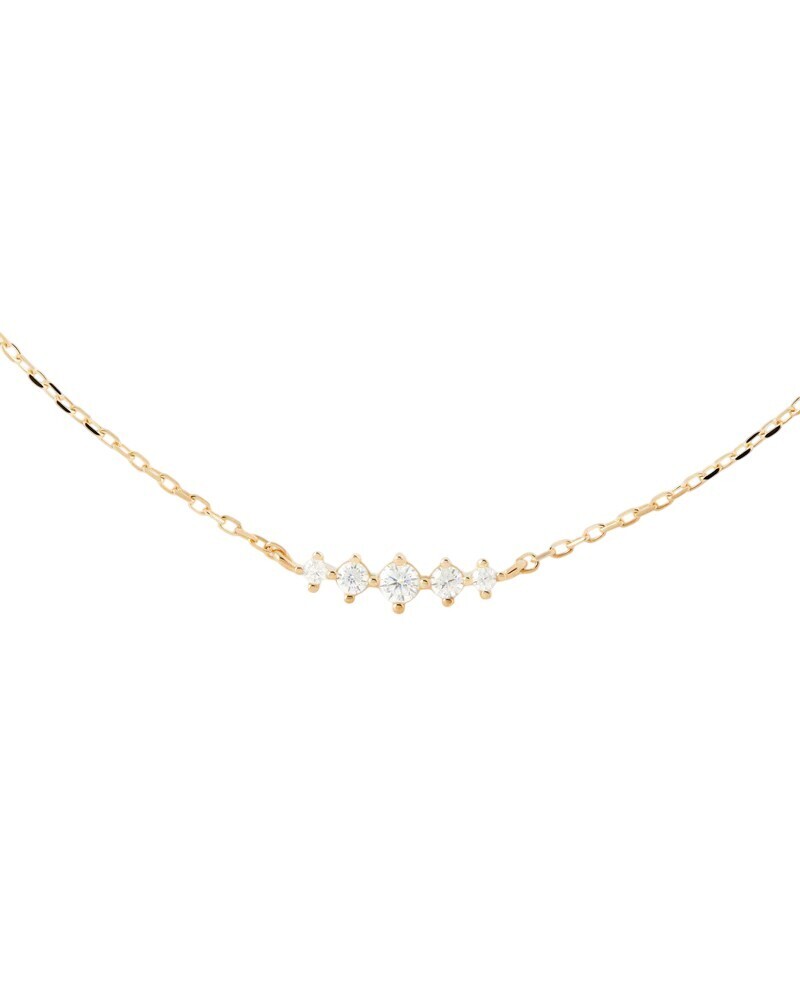 PDPAOLA Pozlacený náhrdelník se zirkony Estela CO01-B61-U