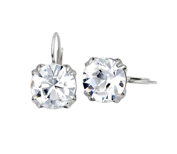 Soliter Blyštivé stříbrné náušnice s čirými zirkony 438 001 01776 04