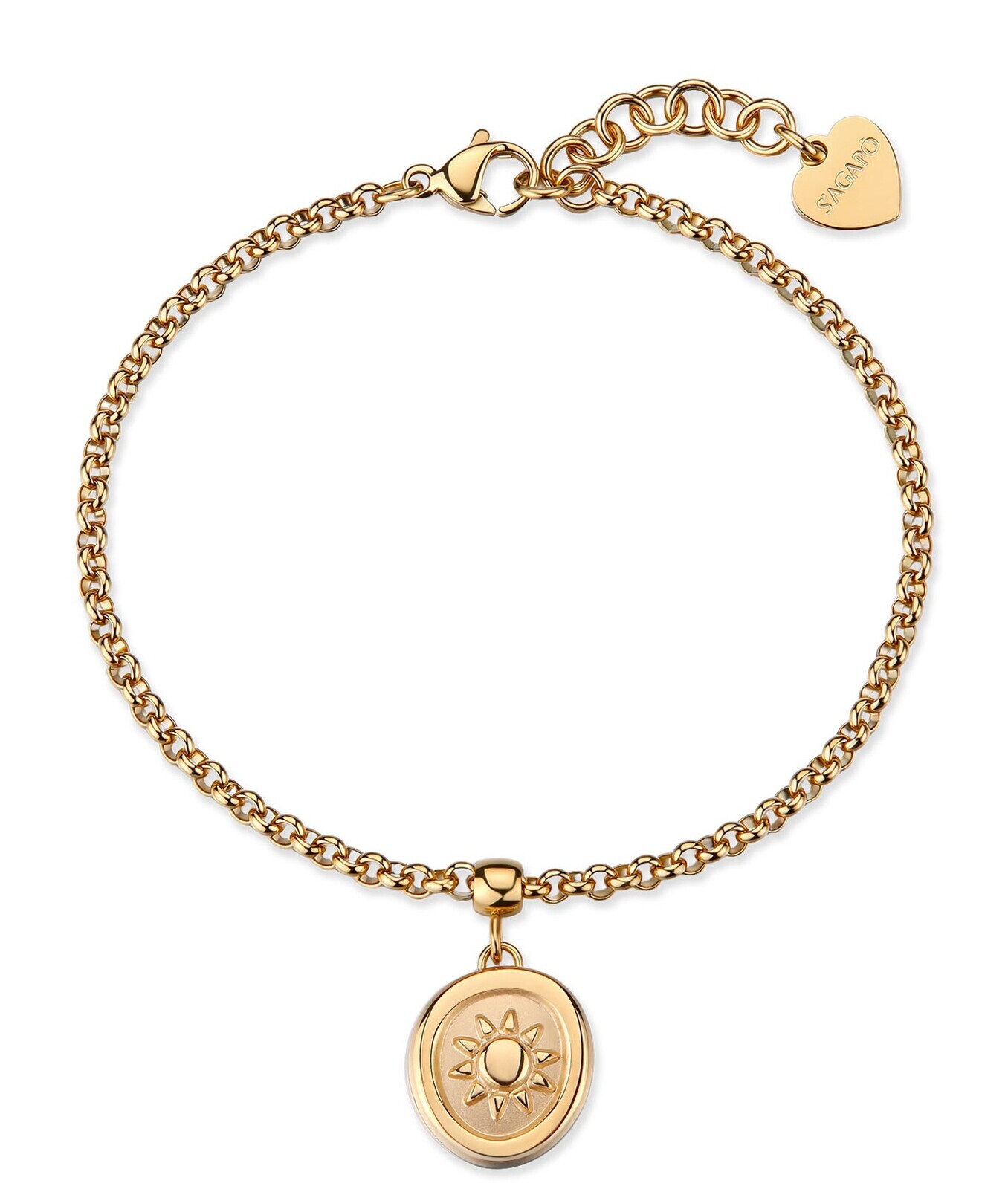 S'Agapõ Dámský pozlacený náramek Rolo Slunce Feelings SFE49