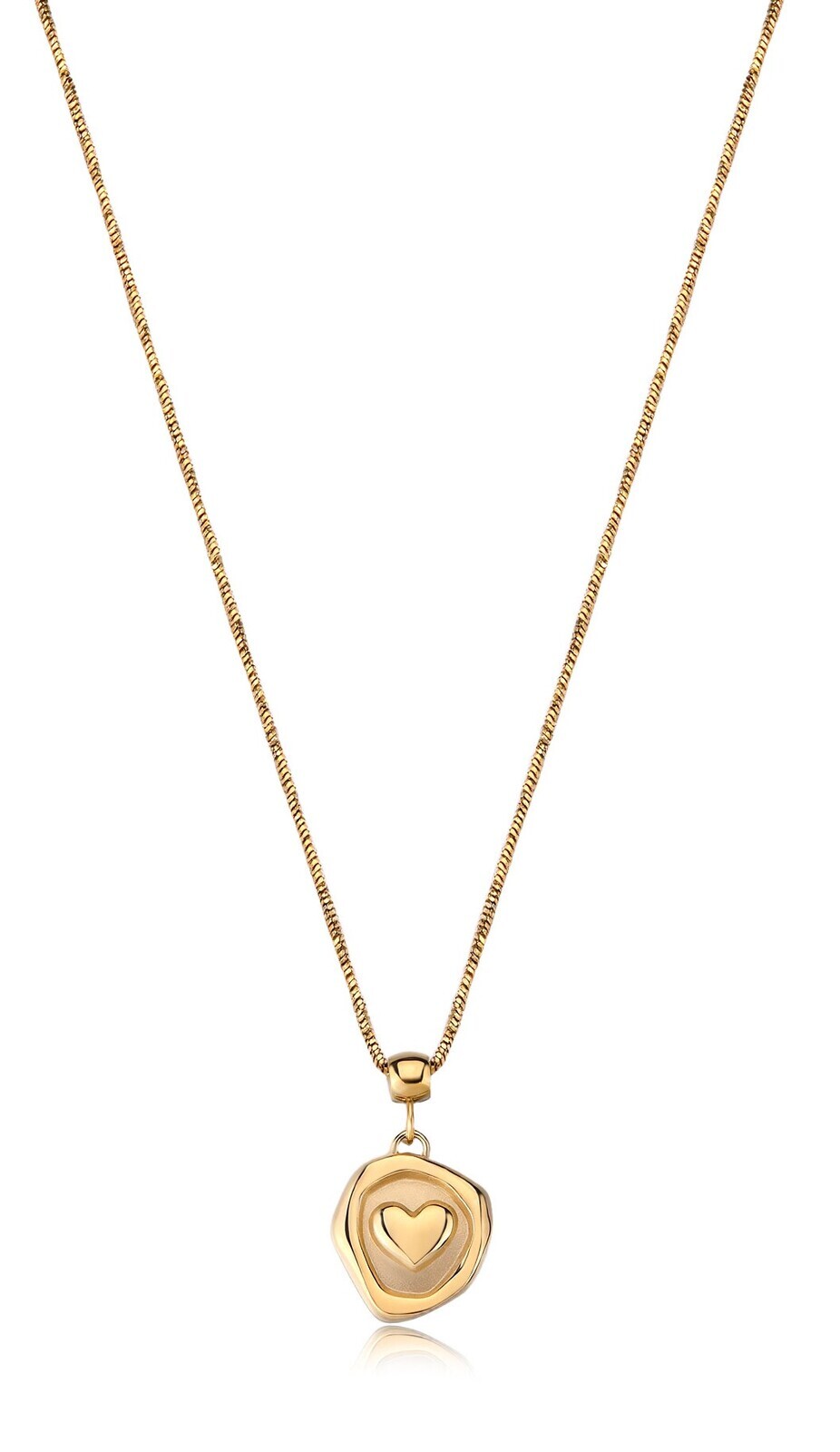 S'Agapõ Něžný pozlacený náhrdelník se srdíčkem Feelings SFE39