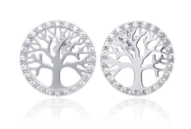 Soliter Náušnice z bílého zlata Strom života 239 001 01151 07