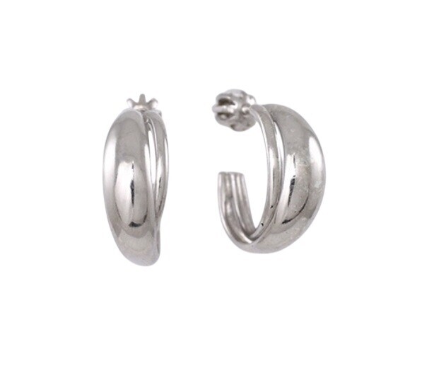 Soliter Elegantní půlkruhové náušnice ze stříbra 431 001 02727 04