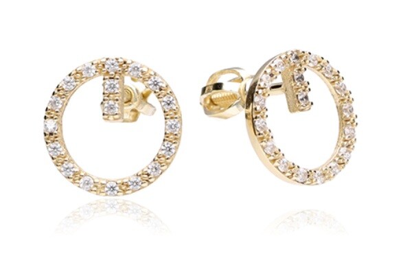 Soliter Třpytivé náušnice ze žlutého zlata 239 001 01307 00