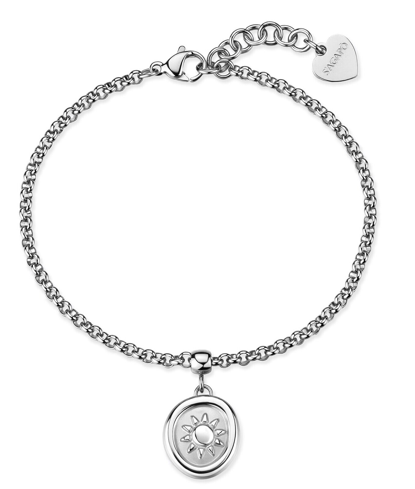 S'Agapõ Dámský ocelový náramek Rolo Slunce Feelings SFE48