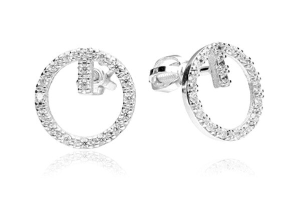 Soliter Třpytivé náušnice z bílého zlata 239 001 01307 07