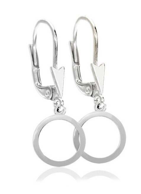 Soliter Visací stříbrné náušnice s kruhy 431 001 02874 04