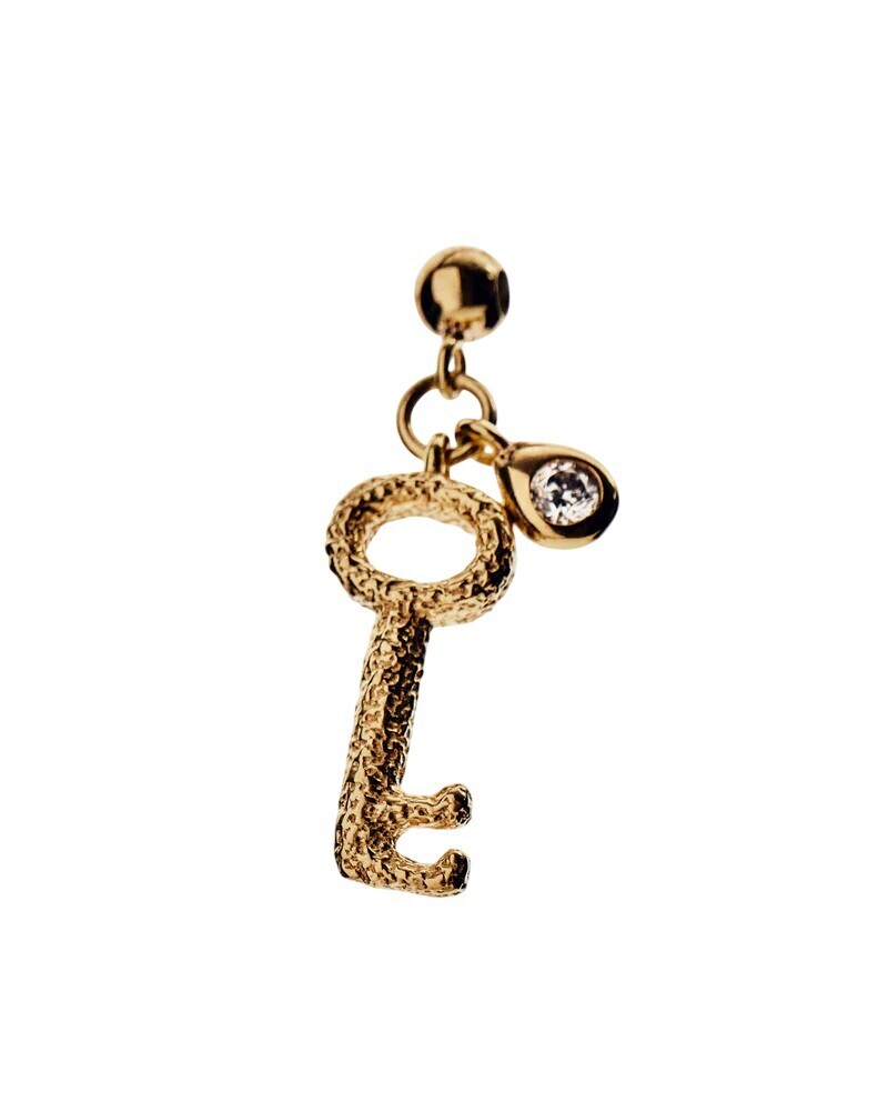 PDPAOLA Pozlacený přívěsek se zirkonem Klíč CH01-293-U