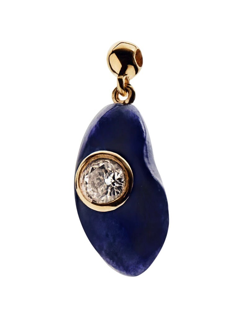 PDPAOLA Pozlacený přívěsek se sodalitem a zirkonem CH01-259-U