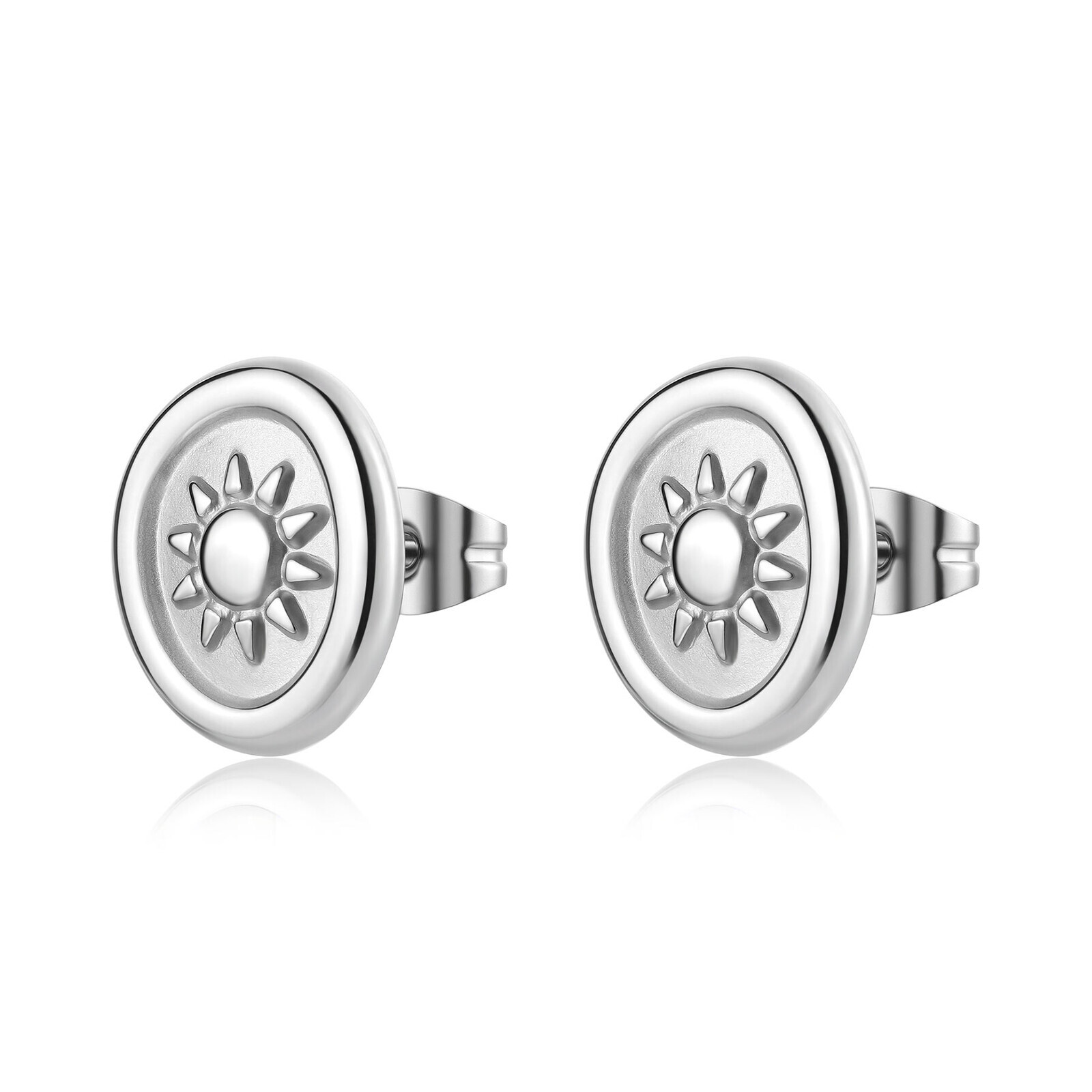 S'Agapõ Peckové náušnice z oceli Sluníčko Feelings SFE21