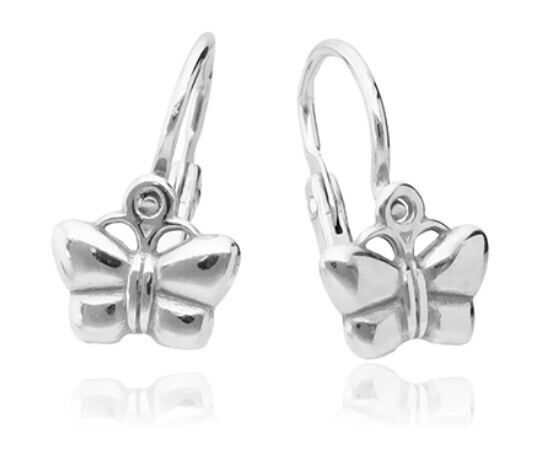 Soliter Dětské stříbrné náušnice Motýlek 431 001 02854 04