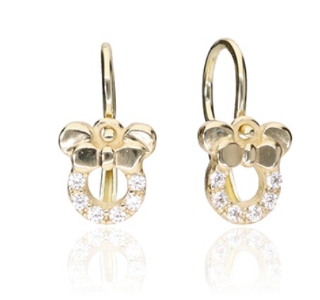 Soliter Zlaté dětské náušnice se zirkony Minnie 239 001 01253 00