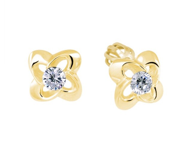 Soliter Pozlacené pecky s čirými zirkony 436 001 00465 05