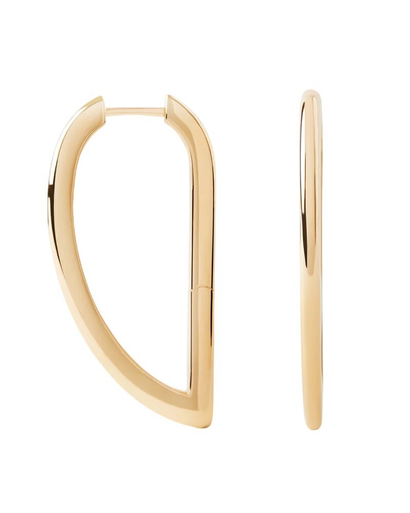 PDPAOLA Pozlacené designové náušnice Vento Hoops AR01-G31-U