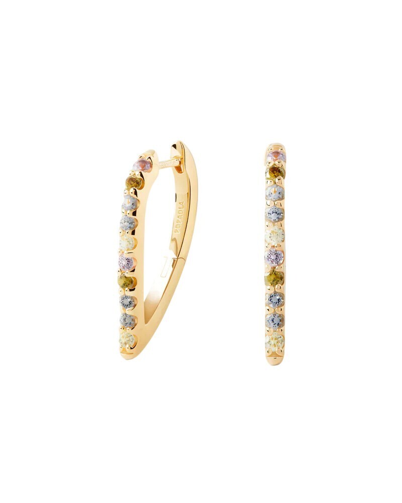 PDPAOLA Pozlacené náušnice Gloss Hoops AR01-G26-U