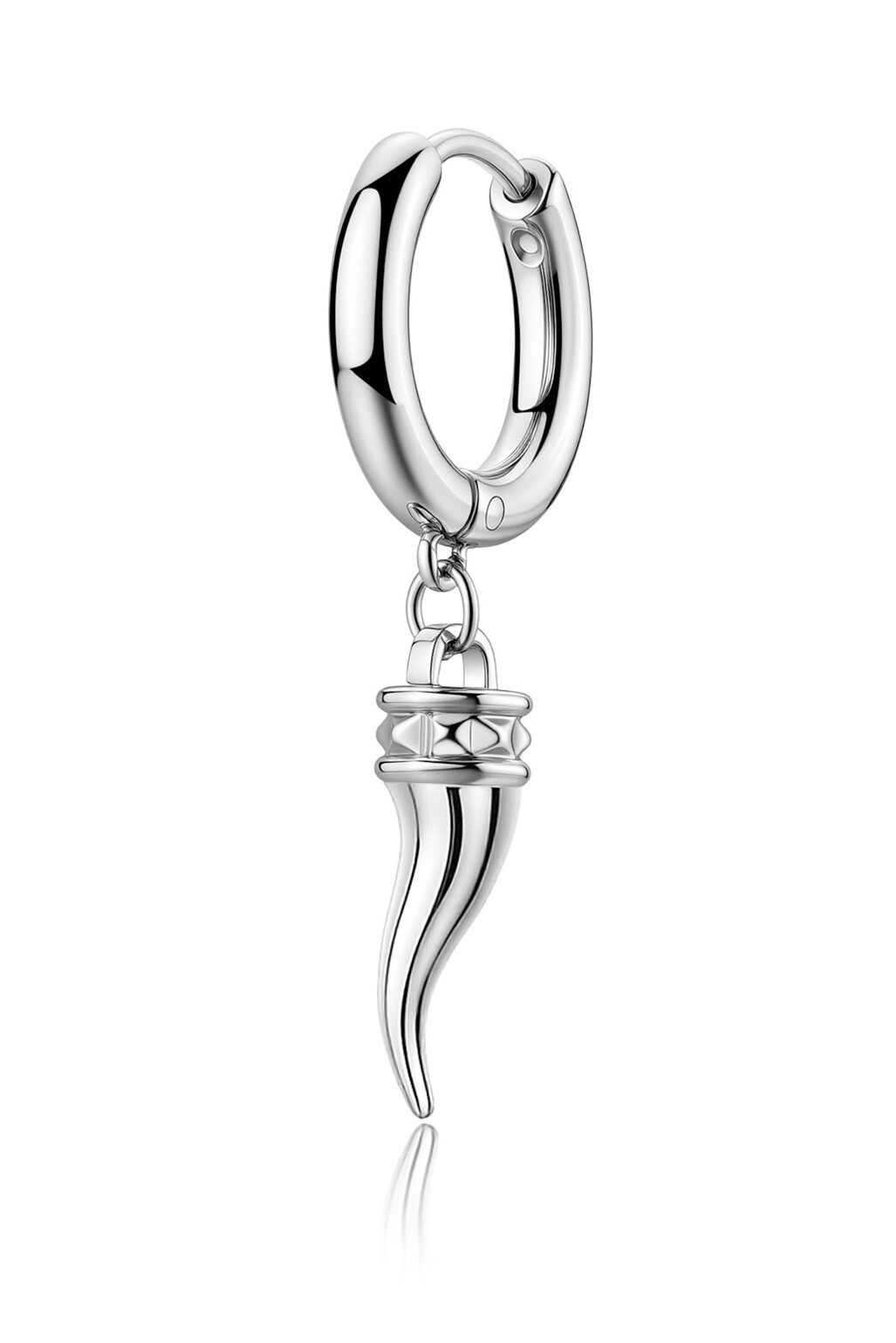 S'Agapõ Single kruhová náušnice Cornicello Rogue SRG43