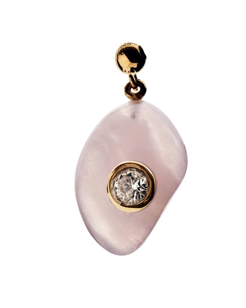 PDPAOLA Pozlacený přívěsek s růženínem a zirkonem CH01-254-U