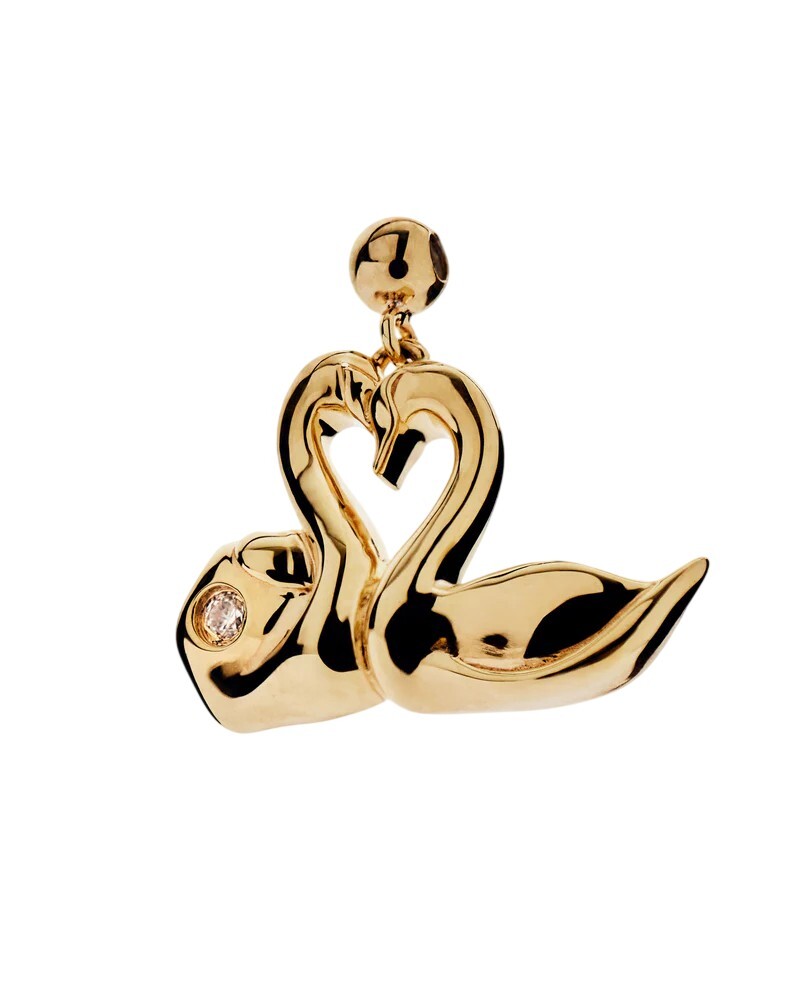PDPAOLA Pozlacený přívěsek se zirkonem Labutě CH01-310-U