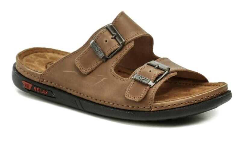 Medi Line 44-24 hnědé pánské zdravotní nazouváky