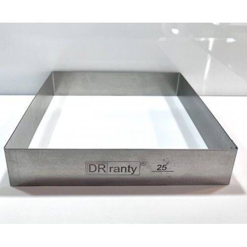 Pevná nerozložitelná forma čtverec 25x25cm (výška 12cm) - DR ranty