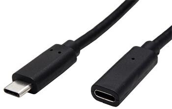 USB 10Gbps (3.2 gen 2x2) kabel prodlužovací USB C(M) - USB C(F), 1,5m, černý