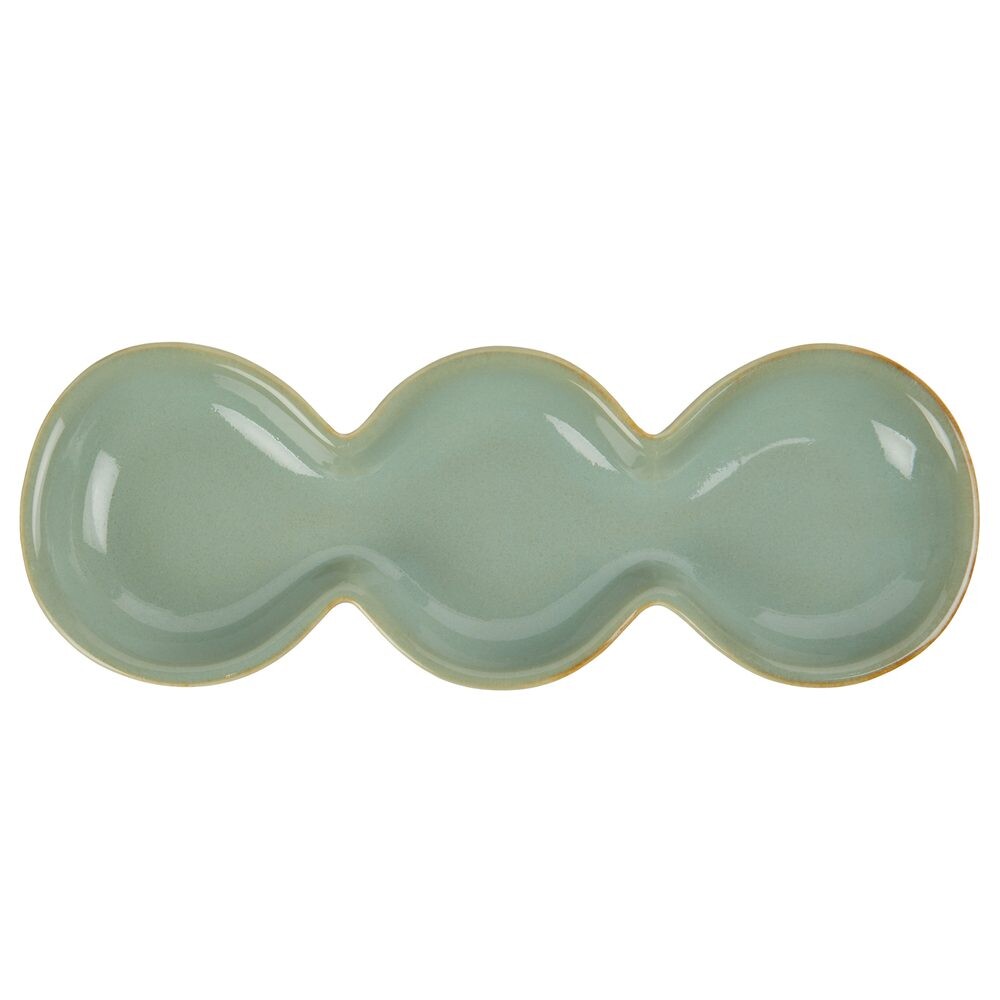 ORGANICS Dekorační talíř 18 x 7 cm - zelená
