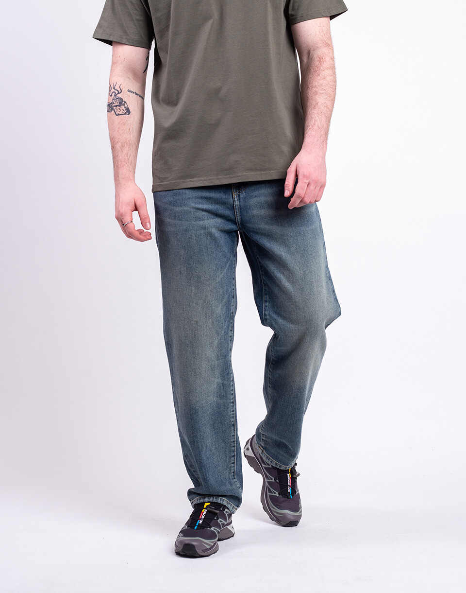 Carhartt WIP Aaron Pant Blue worn used 33