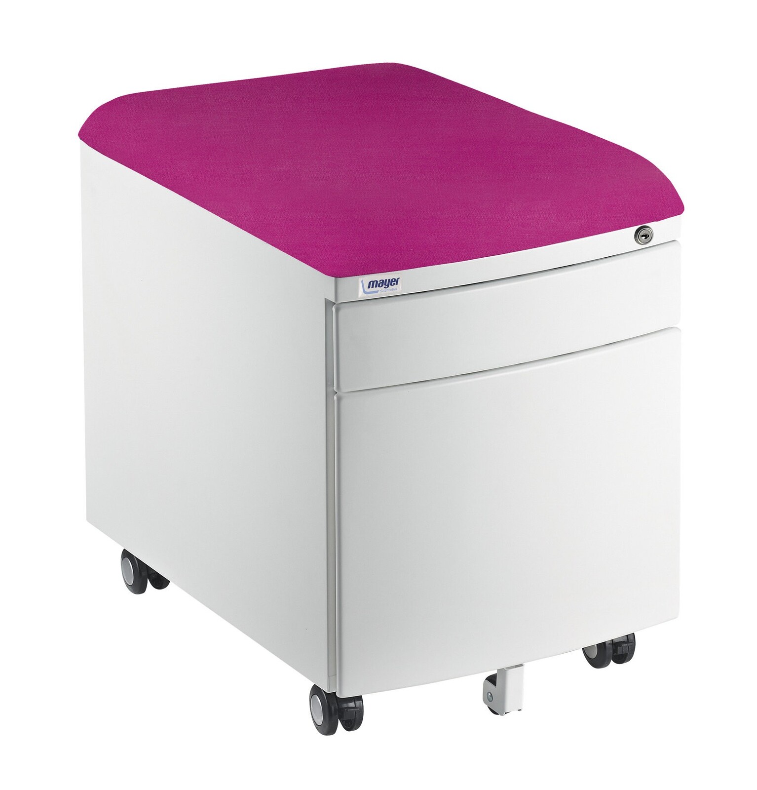 Kontejner Mayer bílý - potah aquaclean Mystic růžový