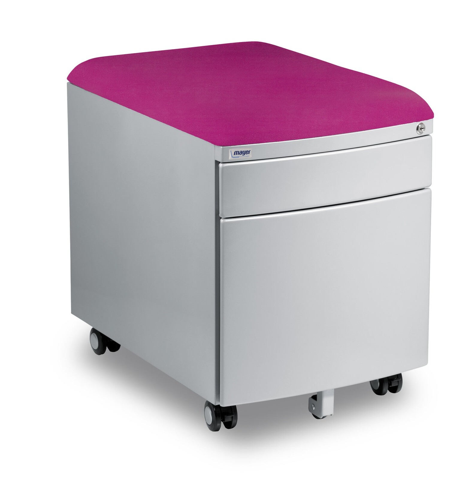 Kontejner Mayer šedý - potah aquaclean Mystic růžový