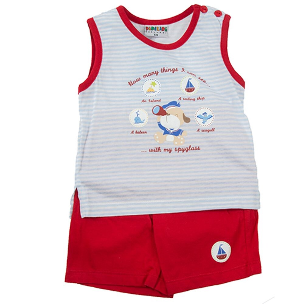 kraťasy a tričko, Pidilidi, PD0070, kluk - 68 | 6m