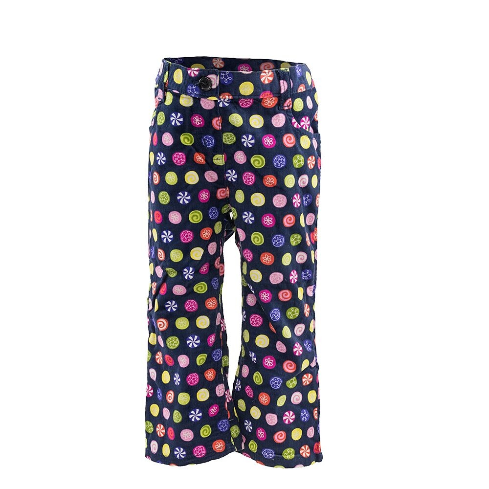 Kalhoty manšestrové, dívčí, modrá - 68/80 | 6/12m