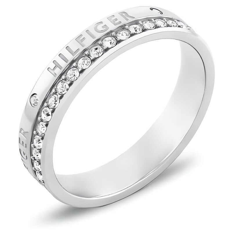 Ocelový prsten s krystaly Mini Crystals 2780910 Tommy Hilfiger / Obvod: 54 mm - 54 mm