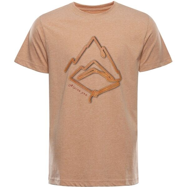 ALPINE PRO MOLAC Pánské triko, hnědá, velikost