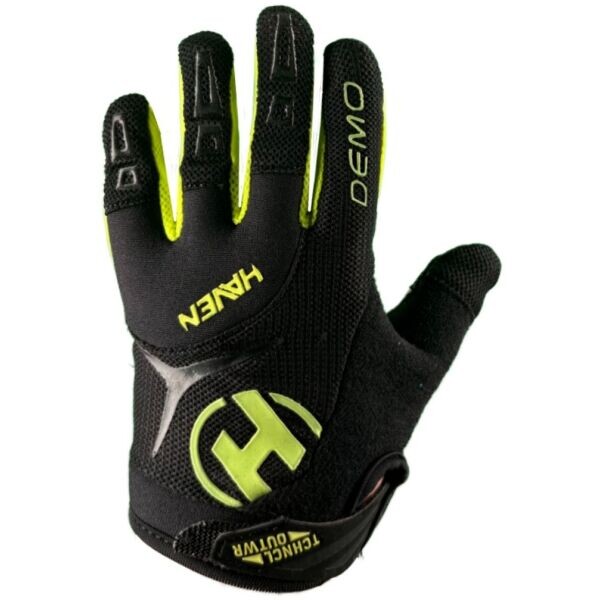 HAVEN DEMO LONG KID Dětské rukavice na kolo, černá, velikost